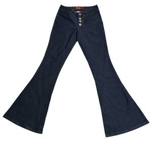 Guess vintage extreme flare high waist button up jeans 26